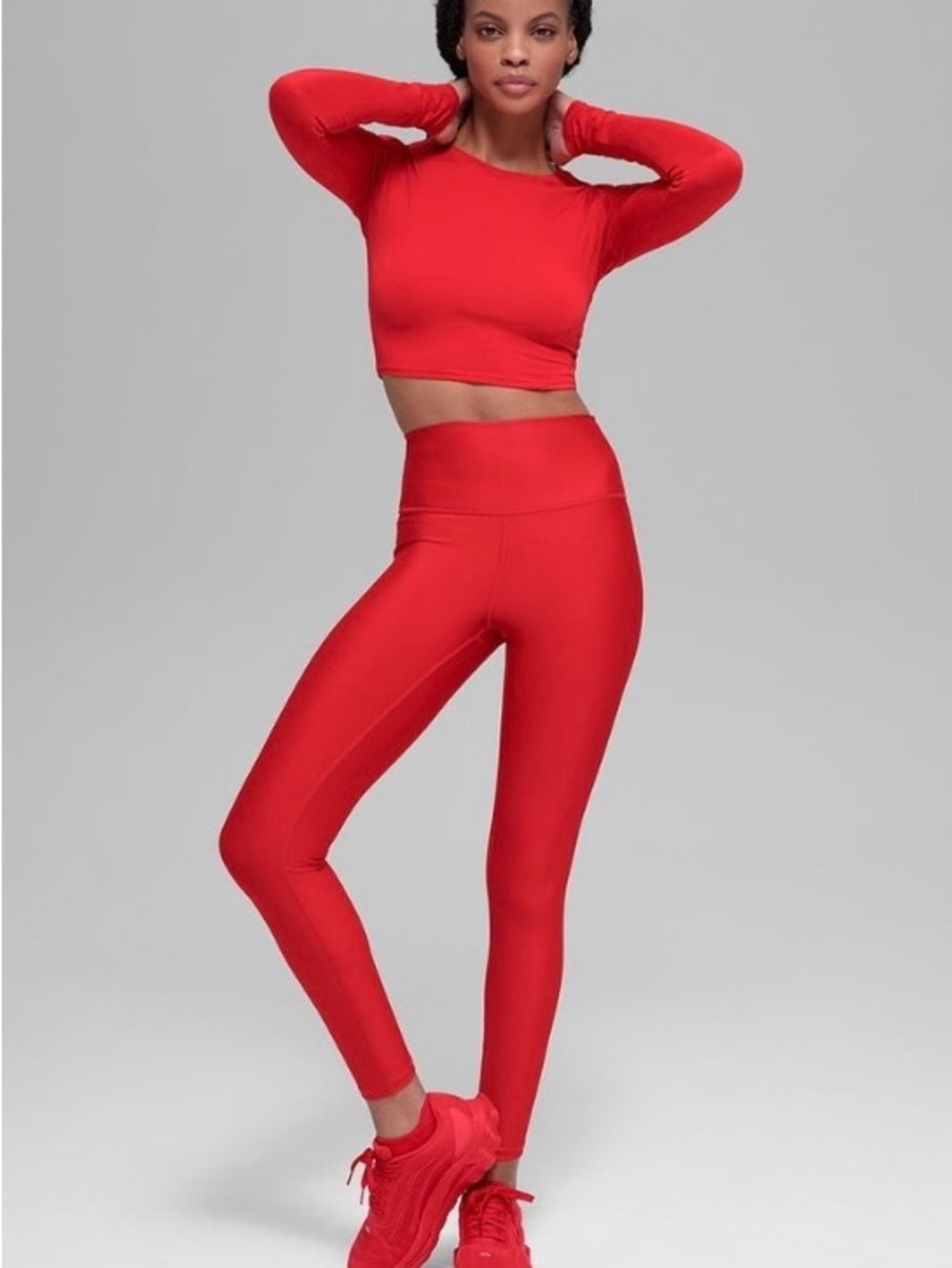 ALO High-Rise Performance Leggings | Red | Size Medium
